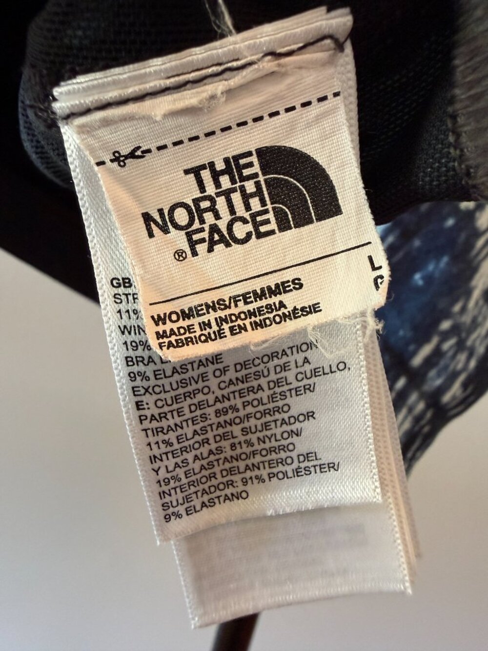 The North Face Racerback Sports Bra Blue Tie Dye Women's Large - Picture 4 of 4